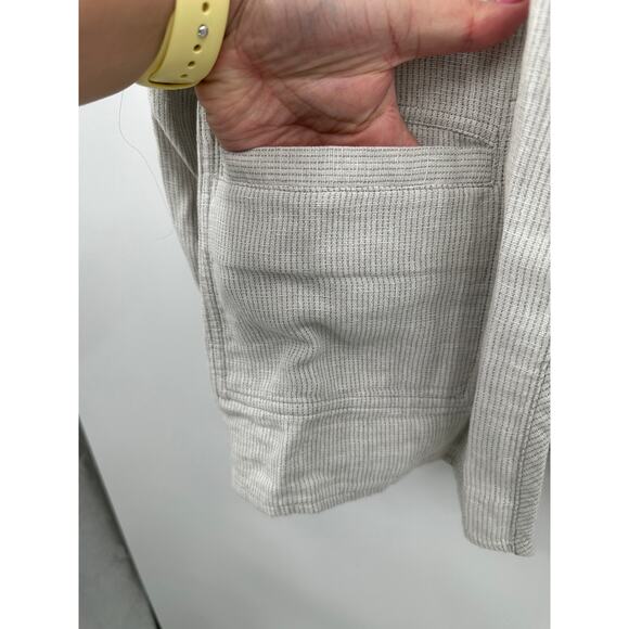 Eileen Fisher NWT Rustic Organic Linen Cotton Lightweight Jacket Gray Sz Large - Picture 7 of 14